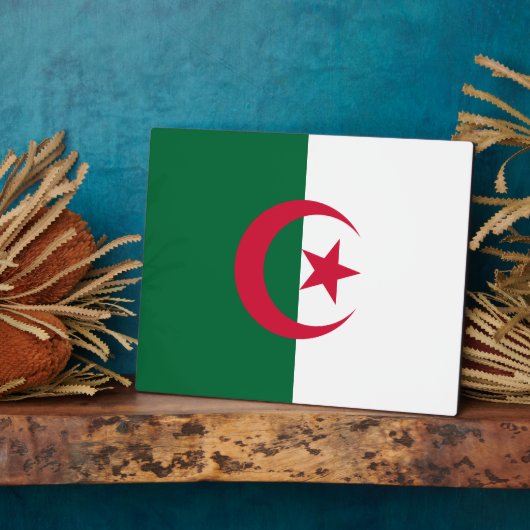 Algeria Flag Plaque Fotoplatte (Seite)