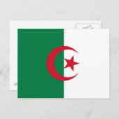 ALGERIA FLAG POSTKARTE (Vorne/Hinten)
