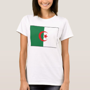Algeria Flag x Karte T - Shirt