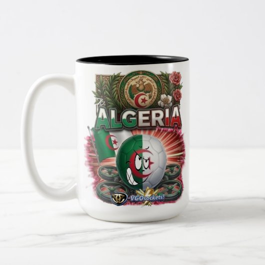 Algeria-GBall-002 Zweifarbige Tasse (Links)