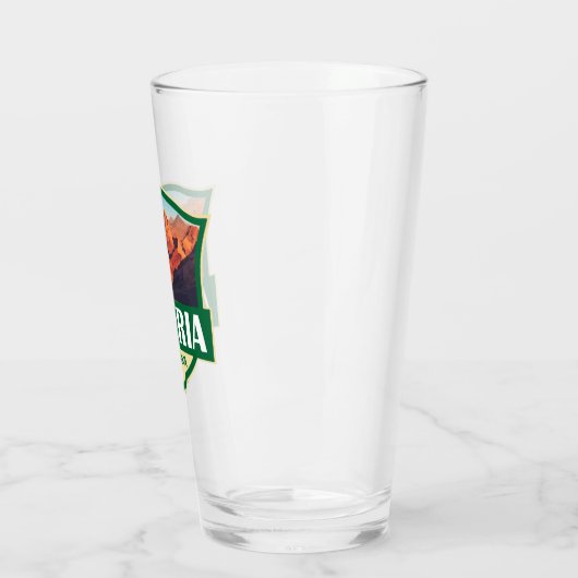 Algeria Illustration Retro Abzeichen Glas (Links)
