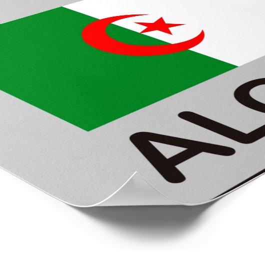 Algeria-Länderflagge Poster (Ecke)
