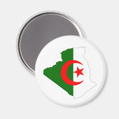 Algeria-Länderflagge Symbol für die Form der Silho Magnet (Vorderseite/Rückseite)