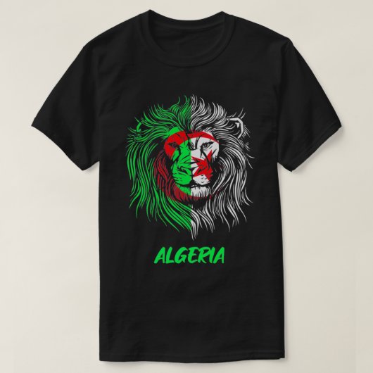 Algeria Lovers Lion Algerian Flag Algeria Premium T-Shirt (Design vorne)