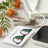 Algeria Shades benutzerdefinierte Text- und Farbsc Schlüsselanhänger (Vorderseite rechts)