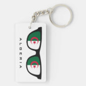 Algeria Shades benutzerdefinierte Text- und Farbsc Schlüsselanhänger (Rückseite)