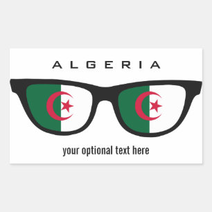 Algeria Shades Zollaufkleber Rechteckiger Aufkleber