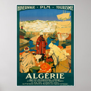 Algeria Vintage Travel Poster wiederhergestellt