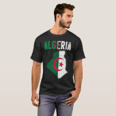 Algerian Algeria Country Map Flag T-Shirt (Vorne ganz)