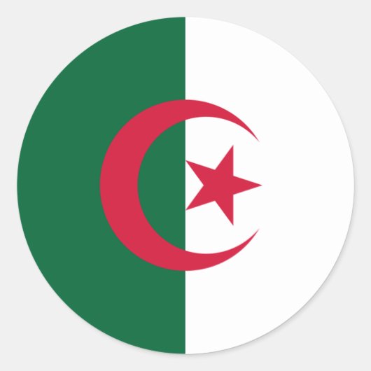 Algerian Flag Runder Aufkleber (Vorderseite)