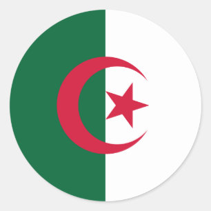 Algerian Flag Runder Aufkleber