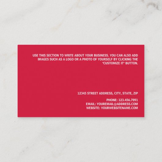 Algerian Flag Visitenkarte (Rückseite)