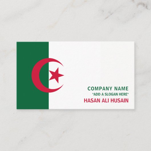 Algerian Flag Visitenkarte (Vorderseite)