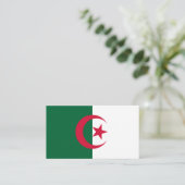 Algerian Flag Visitenkarte (Stehend Vorderseite)