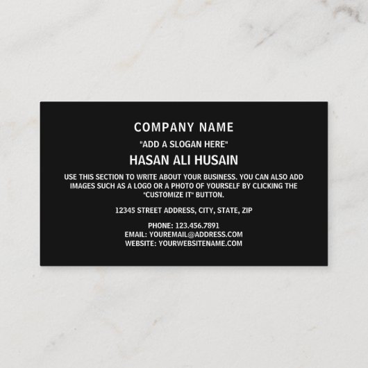 Algerian Flag Visitenkarte (Rückseite)