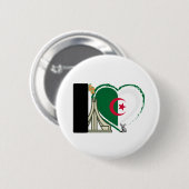 Algerian Heart - For real Algerians! Button (Vorne & Hinten)