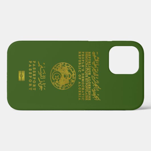 Algerian passport Case-Mate iPhone case (Rückseite (Horizontal))