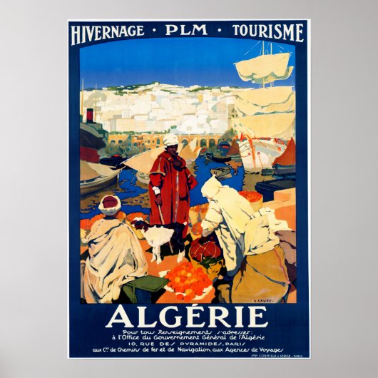 ALGERIE Französisch PLM Railway Vintage Travel Poster (Vorne)