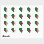 Algerie Herz-Aufkleber (Blatt)