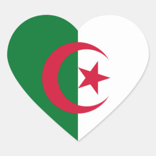Algerie Herz-Aufkleber