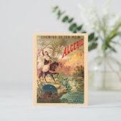 Algérie Vintag Railroad Poster 1891 Postkarte (Stehend Vorderseite)