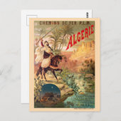Algérie Vintag Railroad Poster 1891 Postkarte (Vorne/Hinten)
