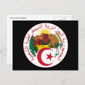 Algeriemblem Postkarte (Vorne/Hinten)