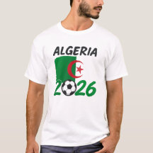Algerien 2026 Fußballfan-Design mit Halbmond und S