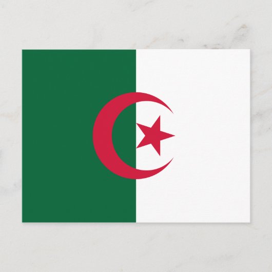 Algerien (Algerien) Flagge Postkarte (Vorderseite)
