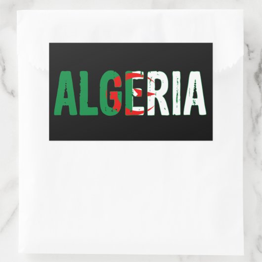 Algerien, Algerien Rechteckiger Aufkleber (Tasche)