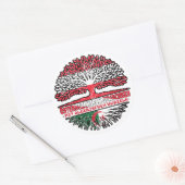 Algerien Algerisch Österreichisch Baum Runder Aufkleber (Umschlag)