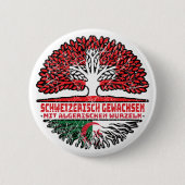 Algerien Algerisch Schweizer Baum Wurzel Button (Vorderseite)