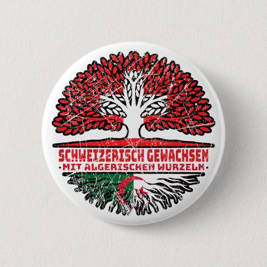 Algerien Algerisch Schweizer Baum Wurzel Button (Vorderseite)