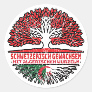 Algerien Algerisch Schweizer Baum Wurzel Runder Aufkleber