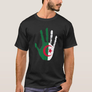 Algerien Algerische Flagge Vintage Hand T-Shirt