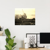 Algerien Algier Hafen Überblick Vintage Poster (Heimbüro)