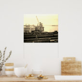Algerien Algier Hafen Überblick Vintage Poster (Küche)