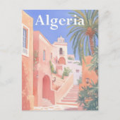 Algerien Aquarellmalerei Postkarte (Vorderseite)