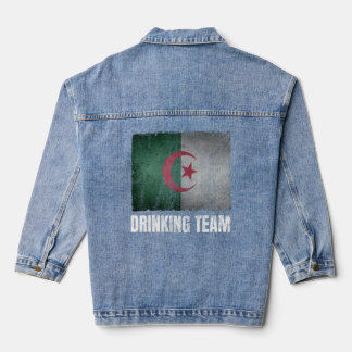 Algerien Drinking Team Grafik für Männer Funny Alg Jeansjacke