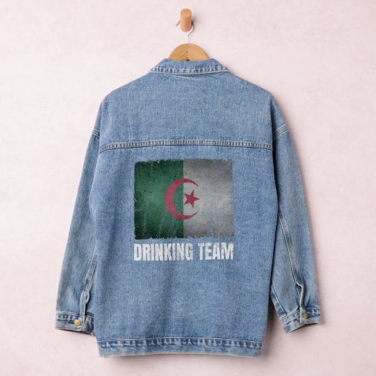 Algerien Drinking Team Grafik für Männer Funny Alg Jeansjacke (Hangar)