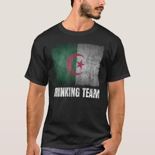 Algerien Drinking Team Grafik für Männer Funny Alg T-Shirt (Vorderseite)