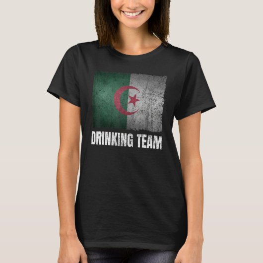 Algerien Drinking Team Grafik für Männer Funny Alg T-Shirt (Vorderseite)