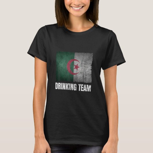 Algerien Drinking Team Grafik für Männer Funny Alg T-Shirt (Vorderseite)