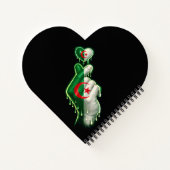 Algerien Finger Herz Notizblock (Rückseite)