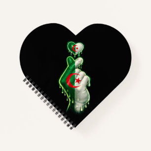 Algerien Finger Herz Notizblock