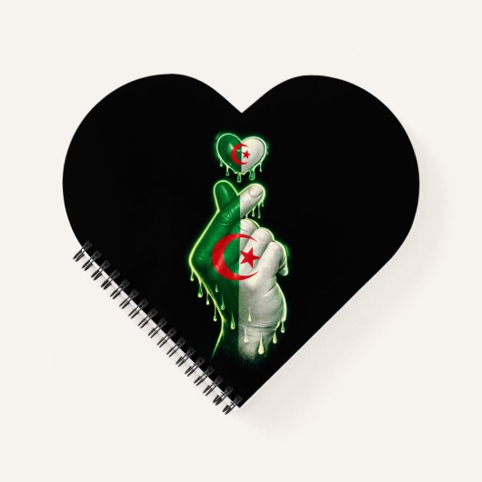Algerien Finger Herz Notizblock (Vorderseite)