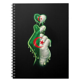 Algerien Finger Herz Notizblock