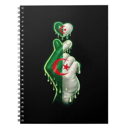 Algerien Finger Herz Notizblock (Vorderseite)