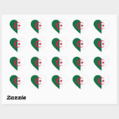 Algerien Flag Splendid Patriotic Herz-Aufkleber (Blatt)