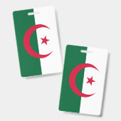 Algerien-Flagge Ausweis (Vorder- & Rückseite)